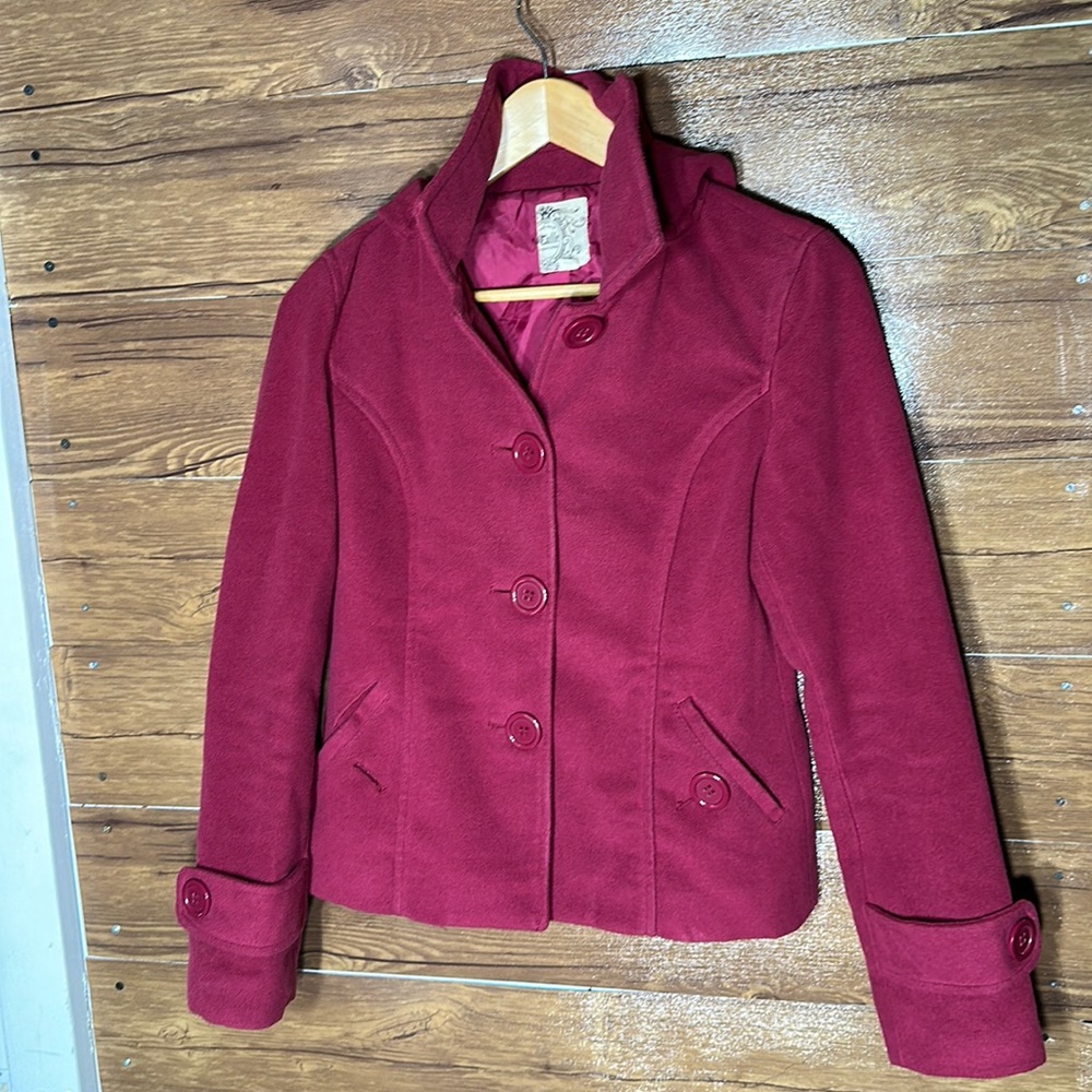Anthropologie Tulle womens pink button down jacket size small